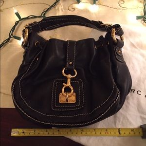 Marc Jacobs 10” x 9” Black Leather Mini-Hobo
